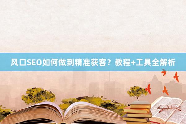 风口SEO如何做到精准获客？教程+工具全解析