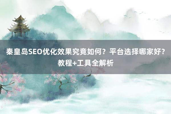 秦皇岛SEO优化效果究竟如何？平台选择哪家好？教程+工具全解析