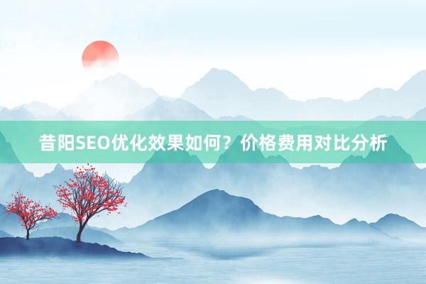 昔阳SEO优化效果如何？价格费用对比分析