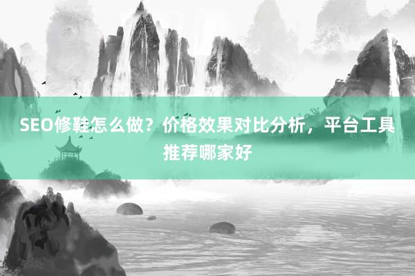 SEO修鞋怎么做？价格效果对比分析，平台工具推荐哪家好