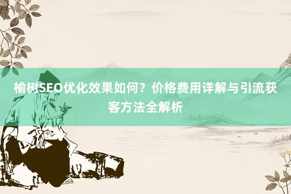 榆树SEO优化效果如何？价格费用详解与引流获客方法全解析